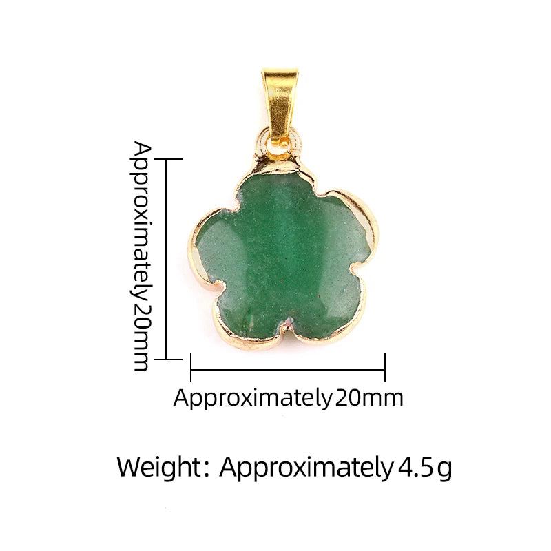 Natural Crystal Flower Keychain Gold Plated Healing Stone Keyring Flower Pendant Bag Charm for Women Jewelry Gift