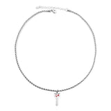 Matching Couple Necklaces, Heart & Key Puzzle Pendant Set, Stainless Steel "I LOVE YOU" Valentine’s Day Gift