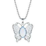 Butterfly Transformation Natural Crystal Pendants – Aesthetic Oval Gemstone Choker Necklace & Creative DIY Accessories