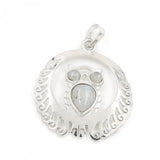 Silver Owl Gemstone Pendant for Making Jewelry #SP1759 Crescent Frame Cute Bird Animal Healing Crystal Jewelry for Women