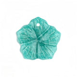 Hand Carved Natural Stone Flower Pendant 20MM Mixed Gemstone Loose Charm Bead for Handmade Jewelry Accessories Craft