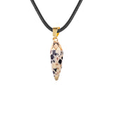 Faceted Chili Gemstone Pendant Necklace SN1871G Hand-Carved Protection Amulet 45CM Black Cord