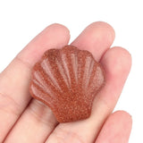 30mm Natural Crystal Shell Figurine | 30mm Natural Gemstone Pocket Stone Party & Home Decor