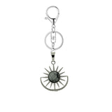 Celestial Sun Gemstone Keyring - Spiritual Healing Crystal Gift for Men Women