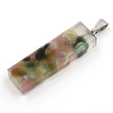 Crystal pendant Amethyst pendant  Rectangular Crystal Stone cylindrical lady Pendant Hexagonal Natural Crystal Quartz Healing