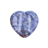 40mm Natural Heart Worry Stone, Thumb Groove Palm Crystal Stone Chakra Healing Stress Relief Pocket Stone