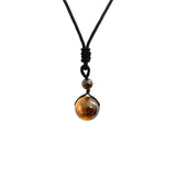 Natural Stone Ball Pendant Necklace 7 Chakra Healing Crystal Necklace Pendant Rope Necklace Handmade Crystal Charm Jewelry