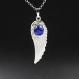 Crystal Angel Wing Pendant Necklace Angel Wing Necklace for Women Sterling Silver Friendship Cubic Zirconia Angel Wing Pendant