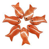Natural Crystal Fish Shaped Pendant | Top Drilled Gemstone Fish Charm for DIY Jewelry Making | Healing Quartz Animal Totem for Necklaces, Earrings
