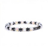 4MM Cube Gemstone Beads Hematite Stretch Bracelets for Women men