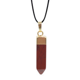 Multi‑Style Natural Stone Point Pendant, Gold Plated Cap Crystal Obelisk Charm, Boho Spiritual Necklace Pendant for Women