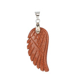 Angel Wing Crystal Pendant Key chains Adjustable Reiki Healing Stone Natural Gemstone Key Chain for Women Men