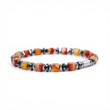 4MM Cube Gemstone Beads Hematite Stretch Bracelets for Women men