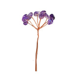 Carved Natural Crystal Chips Gemstone Tree Branch Semi-Precious Stone Home Decoration Ornament for DIY Craft Making