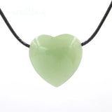 Crystal Pendant Heart NecklaceNatural Rose Quartz Crystal Healing Stone necklace Love Heart Shaped Chakra Reiki Pointed Gemstone