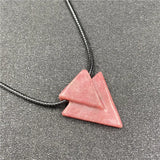 Natural Gemstone Christmas Tree Pendant Necklace  18" Black Cord  Arrow Shape Crysal Quartz Point Jewelry for Women Men