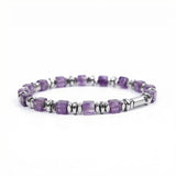 4MM Cube Gemstone Beads Hematite Stretch Bracelets for Women men