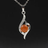 Letter N Heart Crystal Pendant necklace jewelry chakra charm healing quartz for women and girl