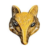 Hand Carved Natural Crystal Fox Head Pendant Spirit Animal Totem Healing Gemstone Ornament for DIY Necklace & Christmas Gift Home Decor