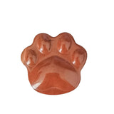 28×30mm Hand-Carved Crystal Cat Paw Stone | Natural Gemstone Cat Claw Figurine for Home Decor