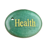 35X45MM Flat Oval Gemstone Pendant Engraved Words for Making Jewelry Lucky Stone DIY Accessories