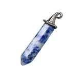 Natural Crystal Hexagonal Point Pendant with Witch Hat Bail | Healing Stone Charm for DIY Jewelry