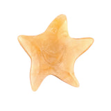 30mm Natural Crystal Smiling Starfish Figurine | Hand-Carved Gemstone Starfish for Reiki & Home Decor