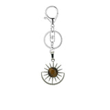 Celestial Sun Gemstone Keyring - Spiritual Healing Crystal Gift for Men Women