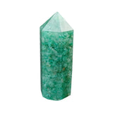 Orgonite Chipped Crystal Hexagonal Wand Point Tower  Natural Chakra Chips Resin Obelisk for Meditation Home Decor