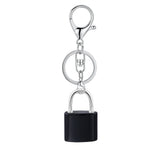 Natural Lock-Shaped Crystal Keychain Good Luck Charm for Women Jewelry Making