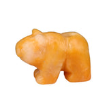 Mini Hand-Carved Natural Crystal Polar Bear Figurine - Gemstone Animal Totem Statue for Desk Decor Pocket Healing Crystals Gift
