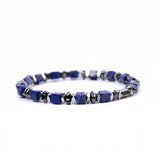 4MM Cube Gemstone Beads Hematite Stretch Bracelets for Women men
