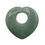 40mm Heart Gemstone Pendant for DIY Necklace Making Gifts