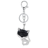 Natural Fox Keychain Crystal Energy Stone Pendant for Women’s Fashion Jewelry