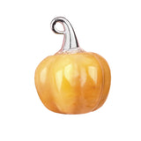 20MM Gemstone Pumpkin Pendant Ornament Handmade Craved Crystal Charm with Silver Bail for Halloween & Fall DIY Jewelry