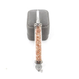 Natural Crystal Chip Glass Bottle Wand Pendant, Reiki Chakra Healing Crystal Point Wand Charm for Necklace Jewelry Making Meditation