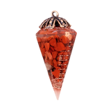 Wholesale Natural Crystal Resin Pendulum | Orgone Hexagonal Cone with Copper Coil for Dowsing & Chakra Healing