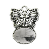 High Quality Natural Colorful Gem Stone Alloy Butterfly Pendant Fashion Women Jewelry Accessories for Children's Party Necklace