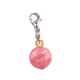 10MM Faceted Disc Gemstone Pendant Charm Tag with Lobster Clasp  Healing Crystal Stone Charm for Keychain #SP1895