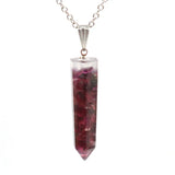 Crystal Gravel Pendant Amethyst Pendant Hexagonal Column Women's Fashion Hexagonal Natural Crystal Quartz Healing Necklace