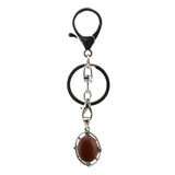 Oval Gemstone Pendant Keychain KC1502