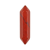 12x55mm Natural Crystal Double Pointed Wand | Hexagonal Quartz Column Prism Pendant | Wholesale Healing Stone Point Charm for DIY Jewelry Making