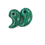 Comma Shape Natural Stone Pendant, Polished Crystal Agate Charms for DIY Necklace Bracelet Jewelry Making