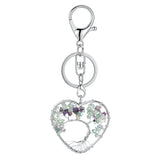 Tree of Life Chakra Key chain Pendant Heart-Shaped 7 Chakras Natural Gemstone Handmade key chain for Women Men