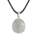 23×25mm Hand-Carved Crystal Footprint Pendant | Natural Gemstone Paw Print Necklace for Healing