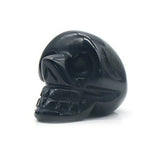 Halloween Skull Crystal Carving | Natural Unakite Healing Stone Figurine for Gothic Home Decor & Gift