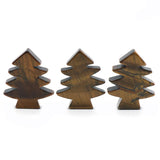 40-42mm Natural Green Aventurine Christmas Tree Carving, Hand-Carved Crystal Decor for Holiday & Home