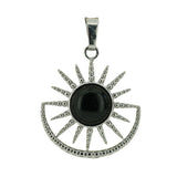 Vintage Sun Burst Gemstone Charm - Spiritual Healing Crystal Pendant Jewelry