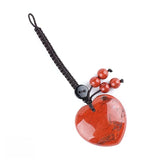 Fashional Gemstone Droplet Shaped Special Hand Engraved Pendant Woven Rope Keychain Bag Keychain Pendant Keychain Love Gift