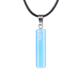 8X30MM Cylinder Shaped Gemstone Pendant Necklace Charms Women's Crystal Charms Jewelry Gifts to Friend
